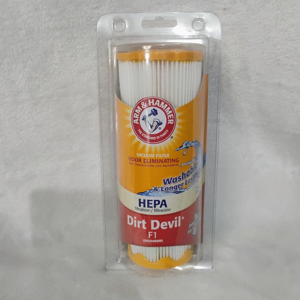 Arm‎ & Hammer Dirt Devil F1 Vacuum HEPA Filter Washable NEW NIP B